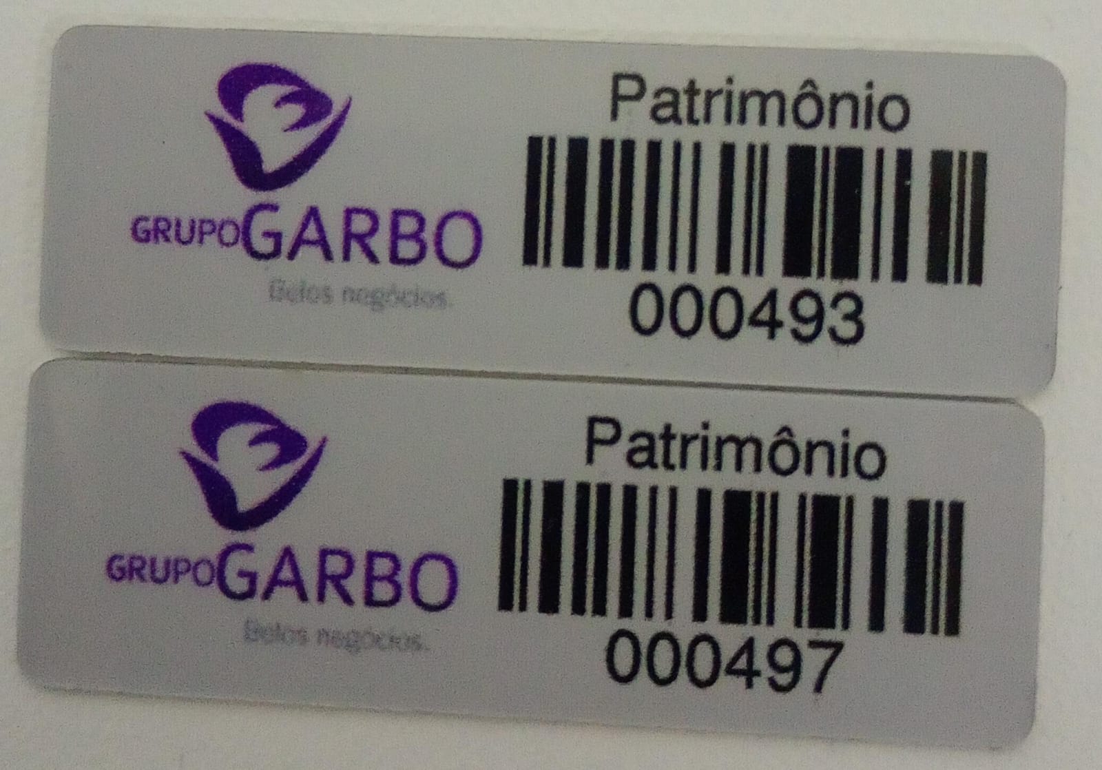 Exemplo de tag de patrimônio